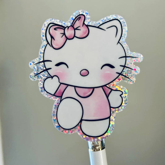 Hello Kitty Glitter Vinyl Cat Decal Die Cut Sticker
