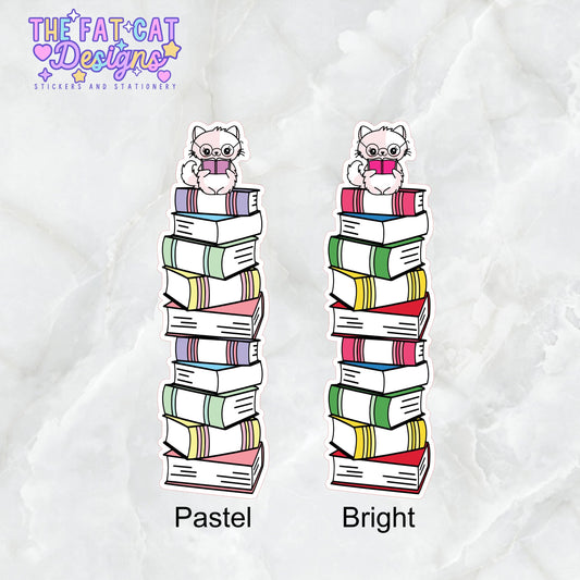 Flora Reading Cat Bookmark for Planners, Journals and Books