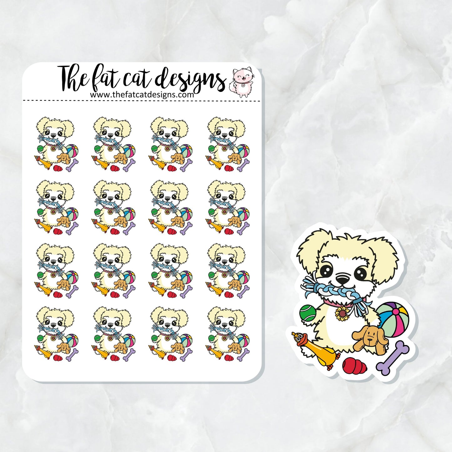 Sunny Loves Playtime Toys Exclusive Dog Die Cut Sticker Sheet