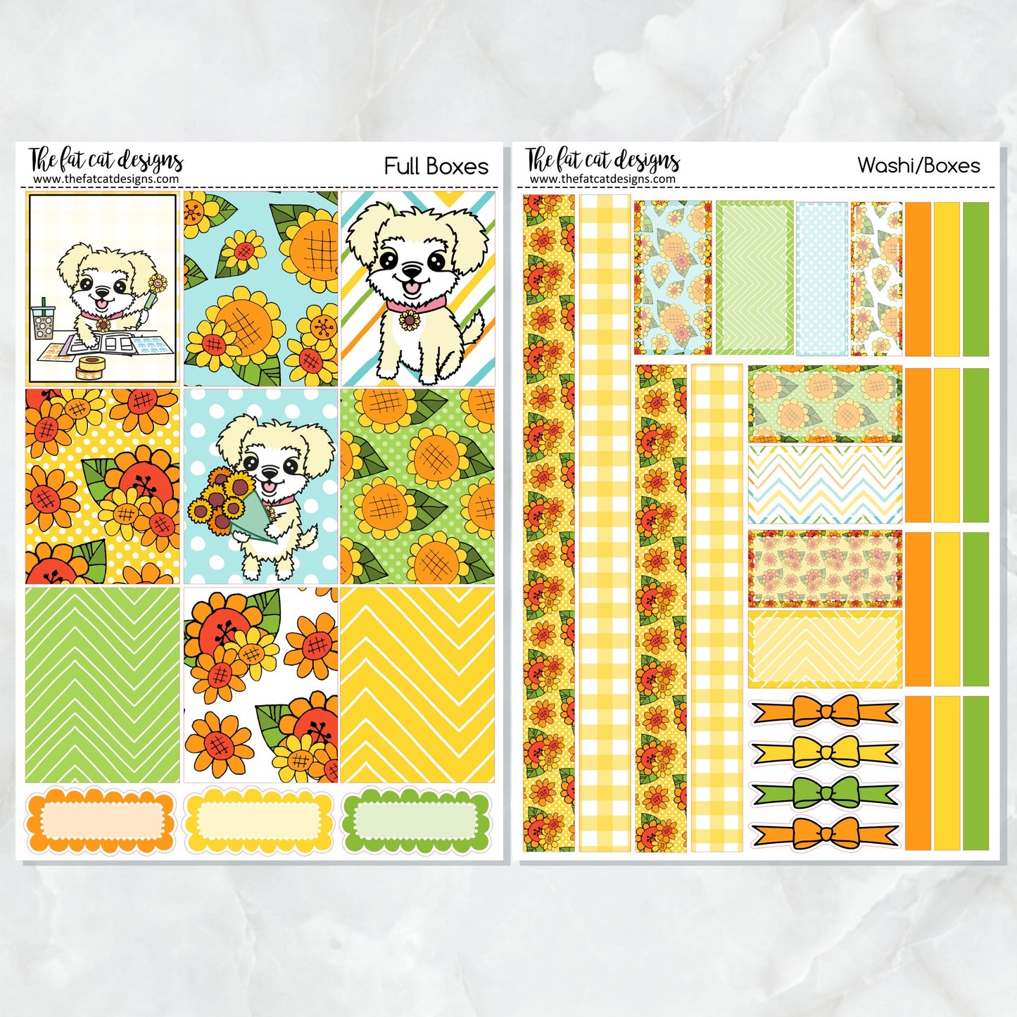 Sunny Loves Sunflowers Planner Stickers Standard Weekly Kit