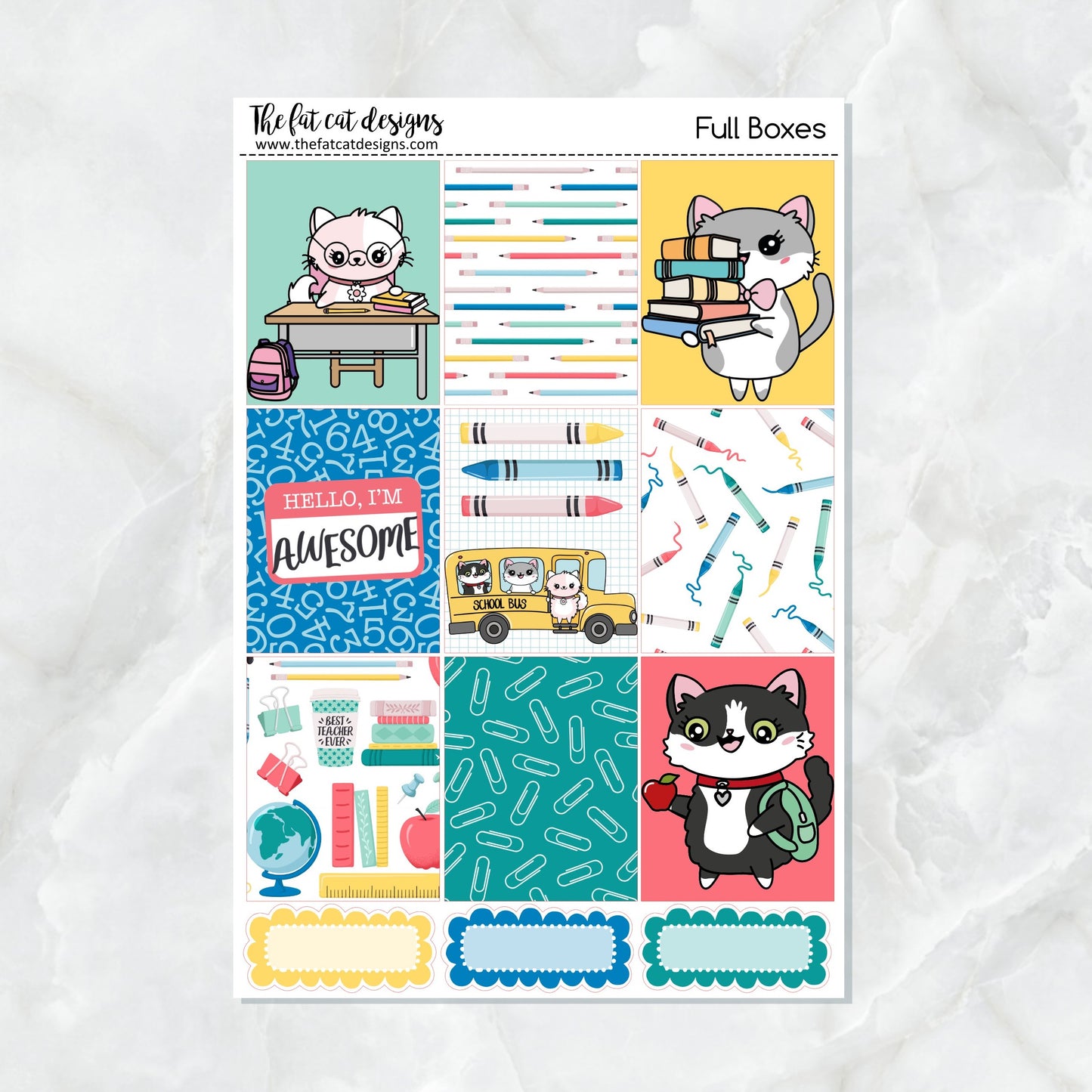 Back to School with Flora Lily and Bud Planner Stickers Standard Weekly Kit