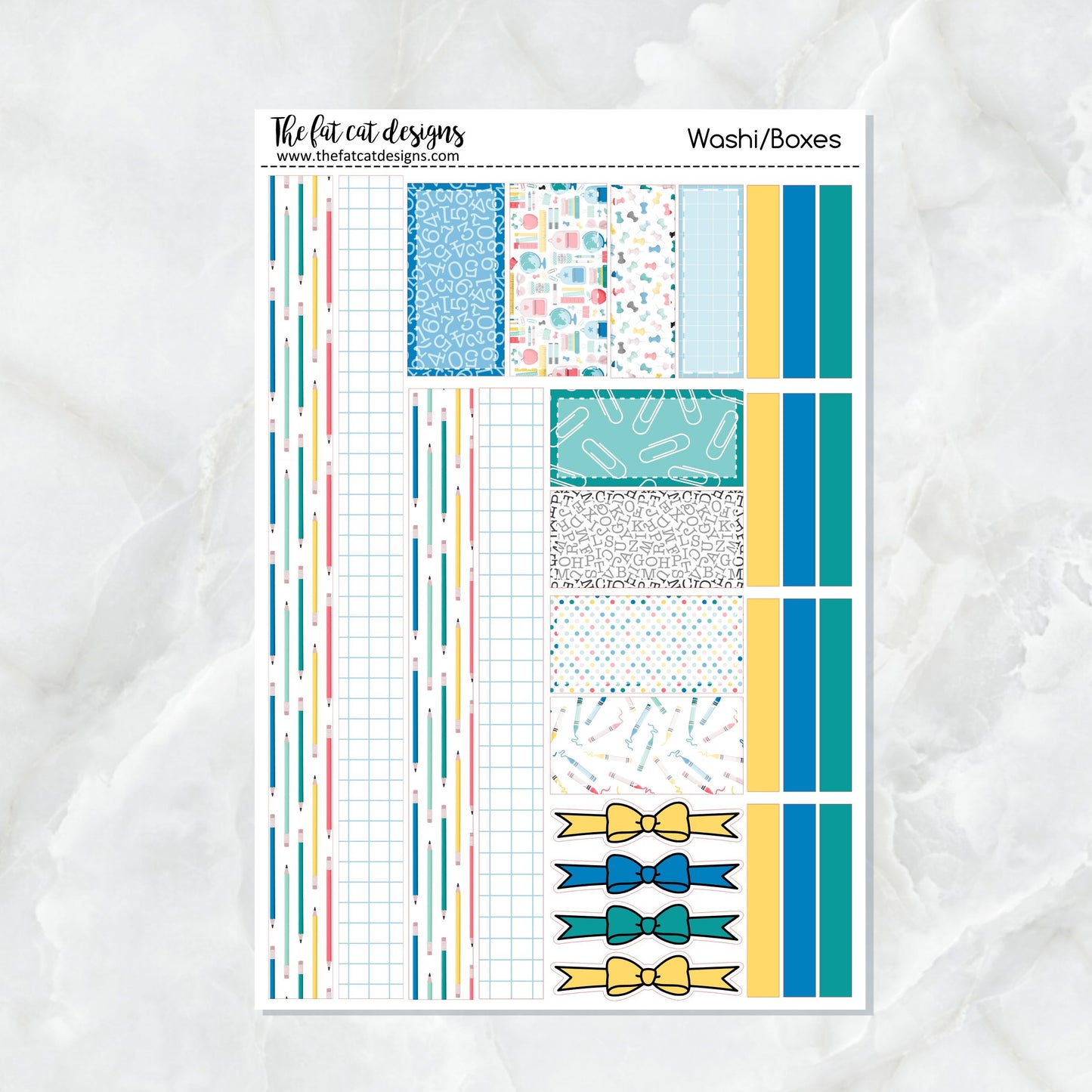 Back to School with Flora Lily and Bud Planner Stickers Standard Weekly Kit