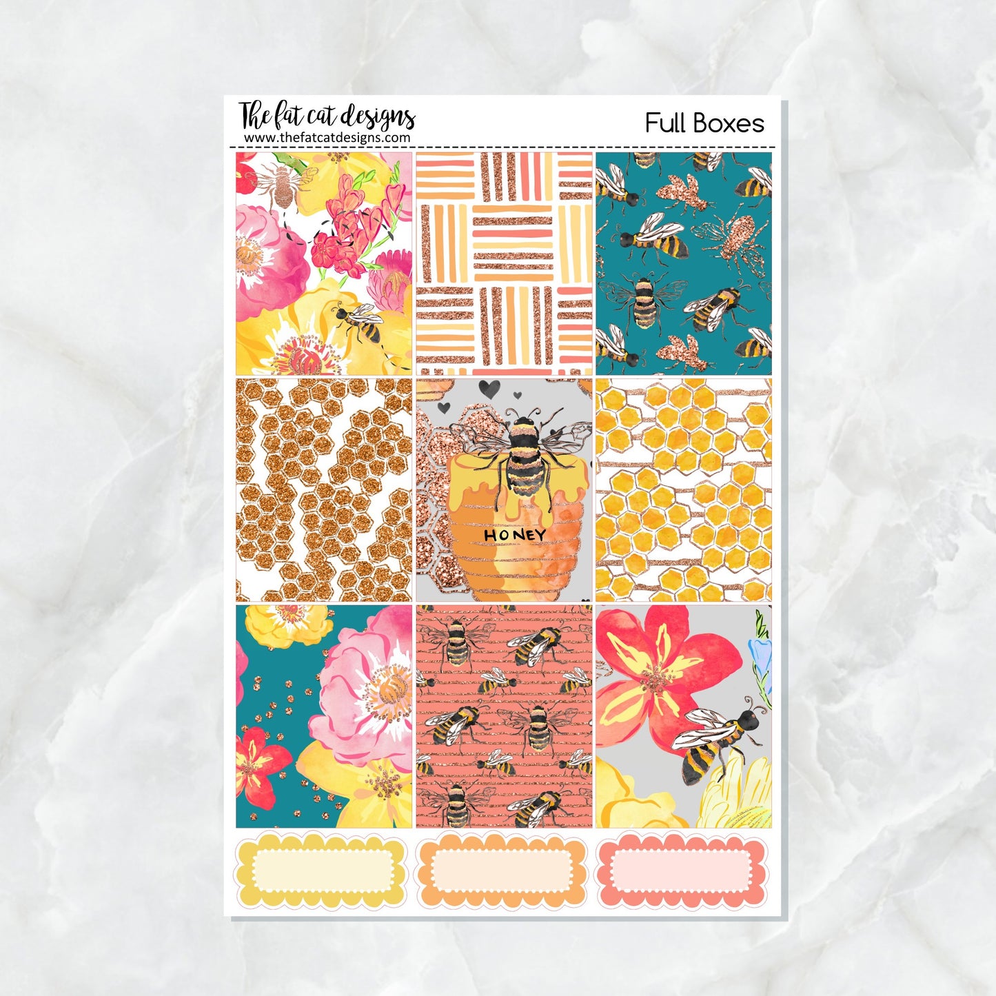 Bee Garden Planner Stickers Standard Weekly Kit