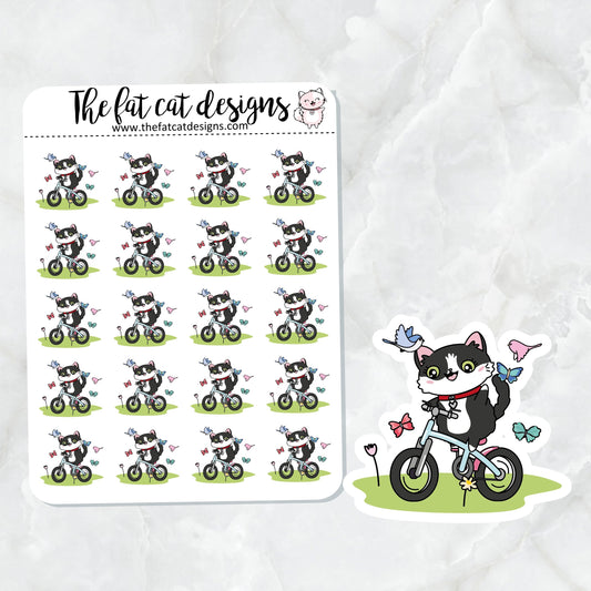Bud goes for a bike ride Die Cut and Sticker Sheet Set