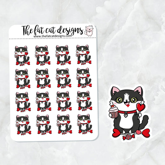 Bud Loves Valentine's Day Sweets Exclusive Cat Die Cut Sticker Sheet