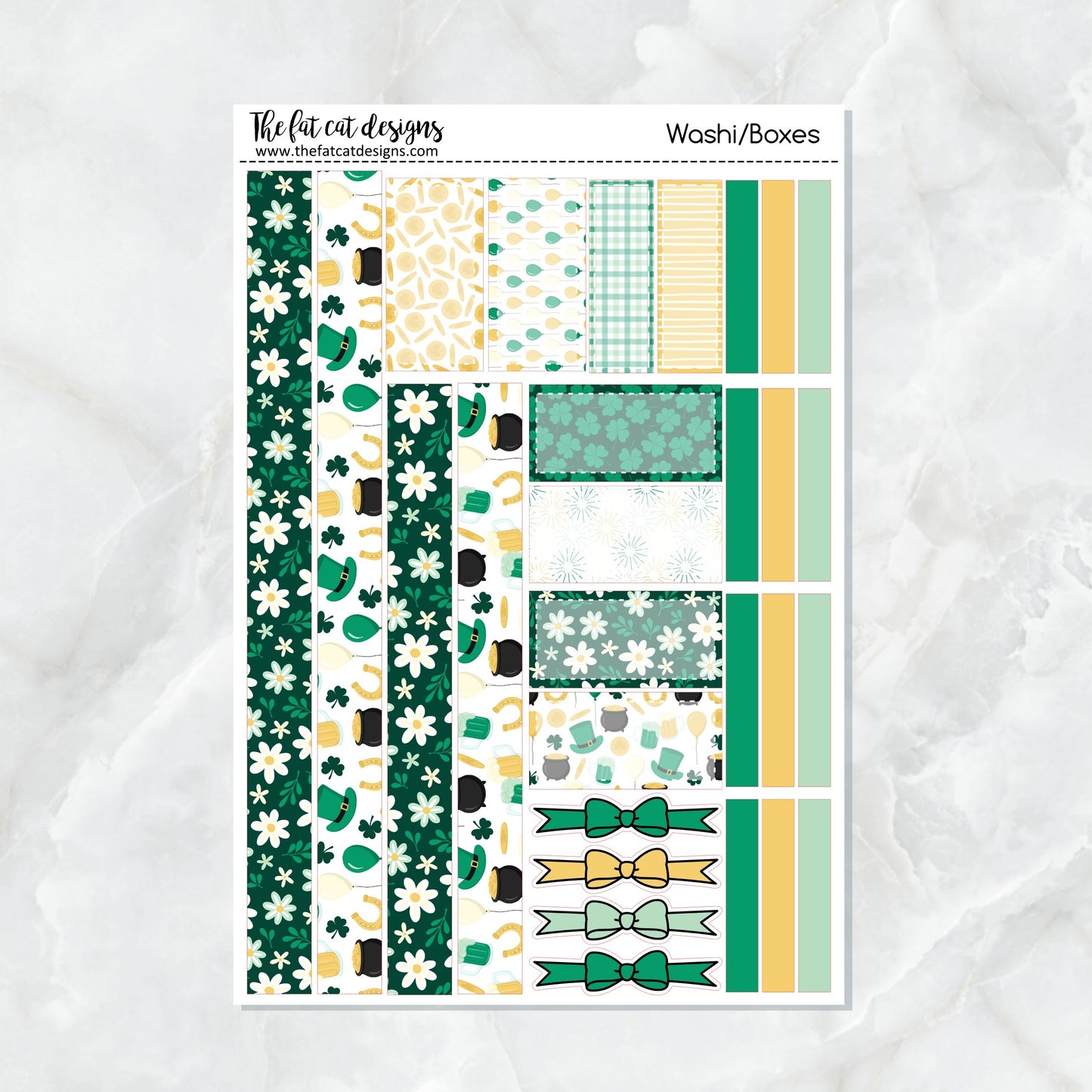 Feeling Lucky St Patrick's Day Planner Stickers Standard Weekly Kit