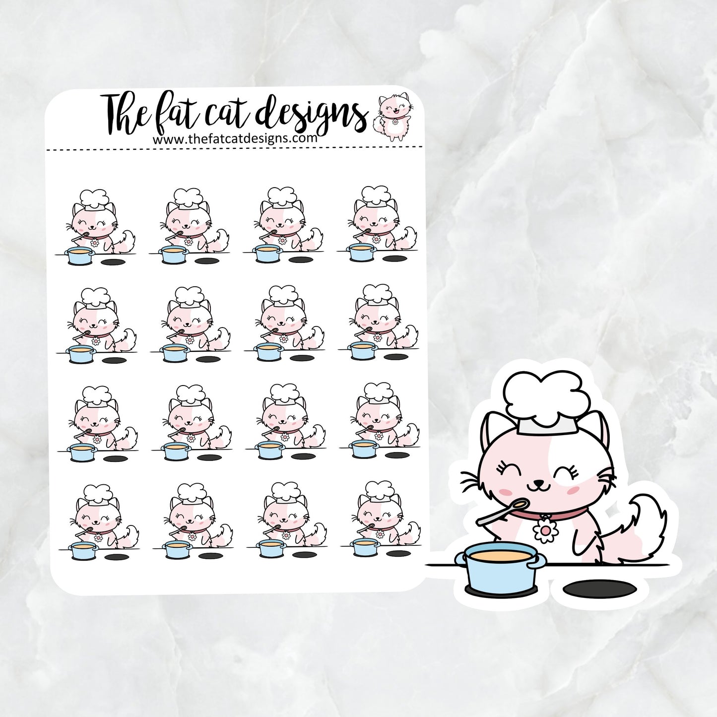 Flora Loves to Cook Die Cut and Sticker Sheet Set
