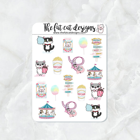 Flora Lily and Bud Carnival Fun Variety Exclusive Cat Sticker Sheet