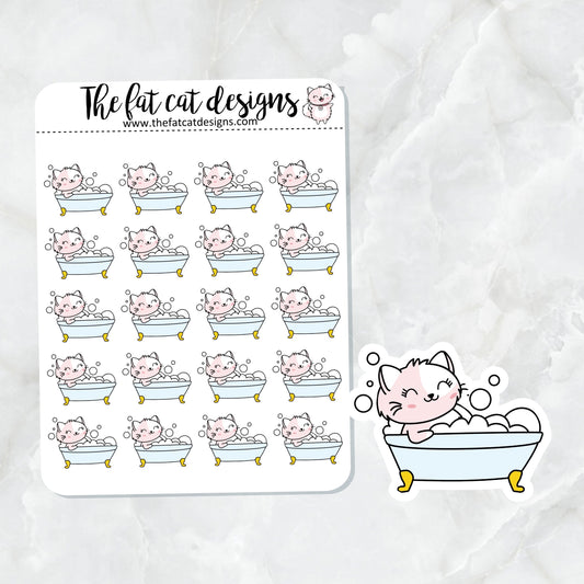 Flora takes a bath tub Die Cut and Sticker Sheet Set