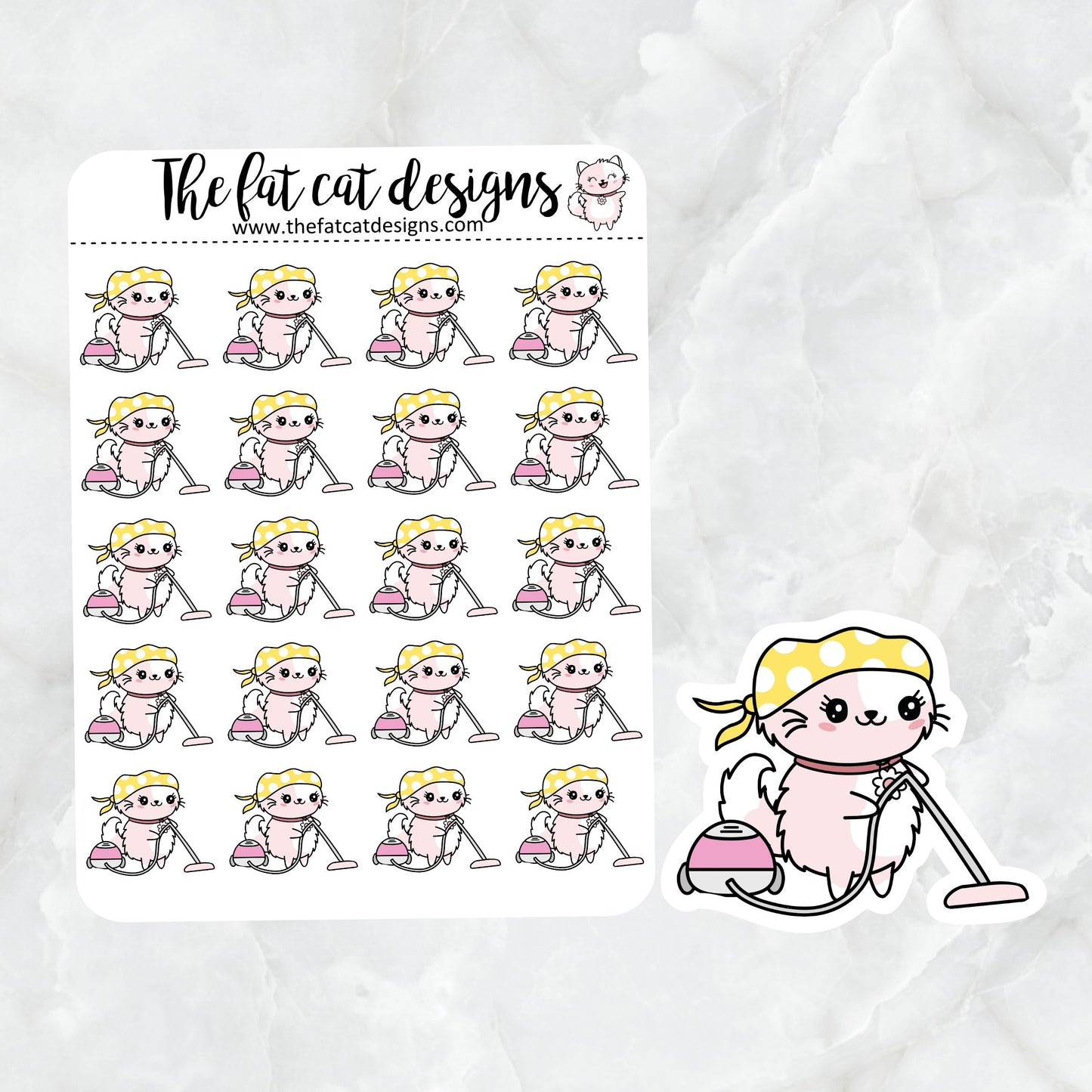 Flora Vacuums Die Cut and Sticker Sheet Set