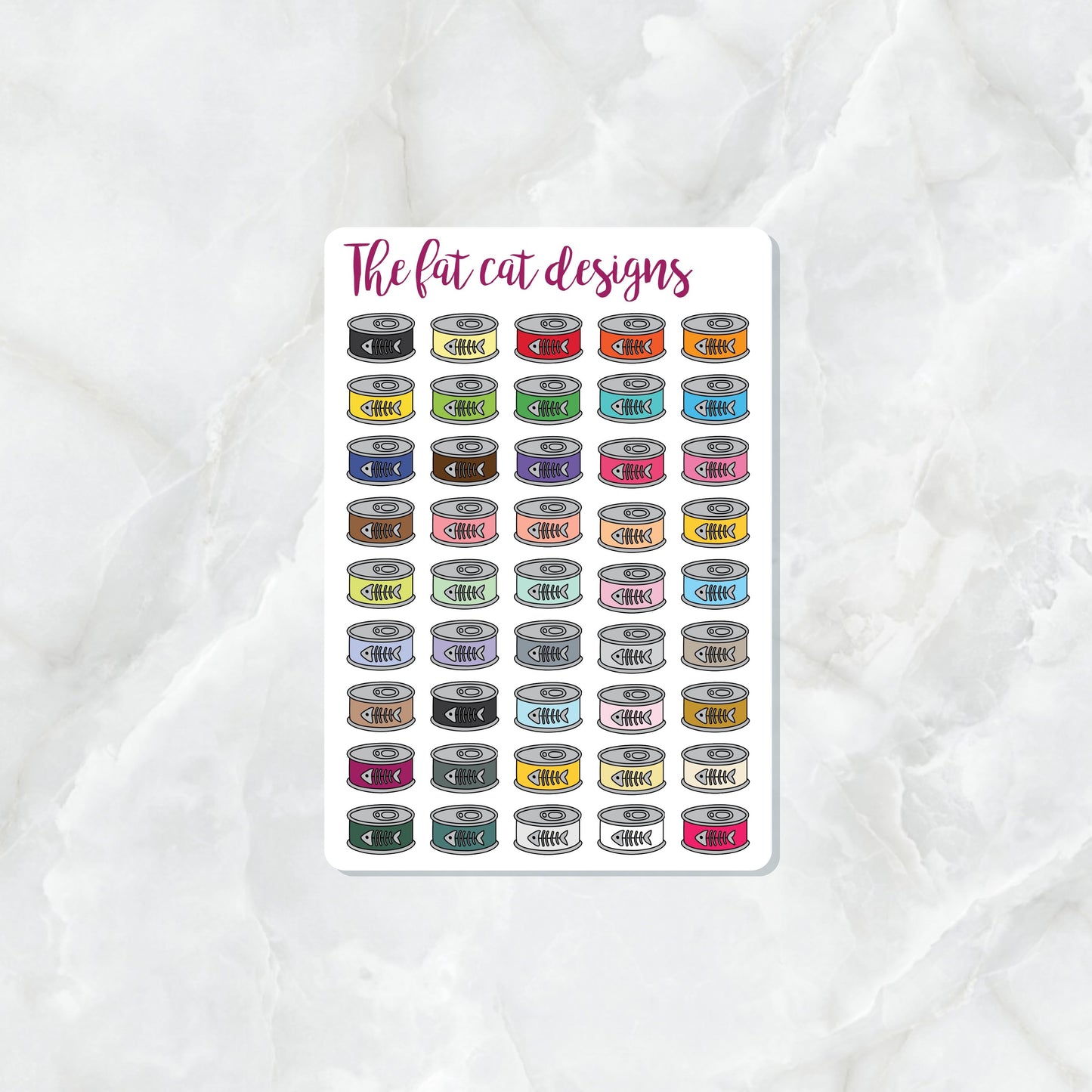Cat Food Reminder Planner Stickers