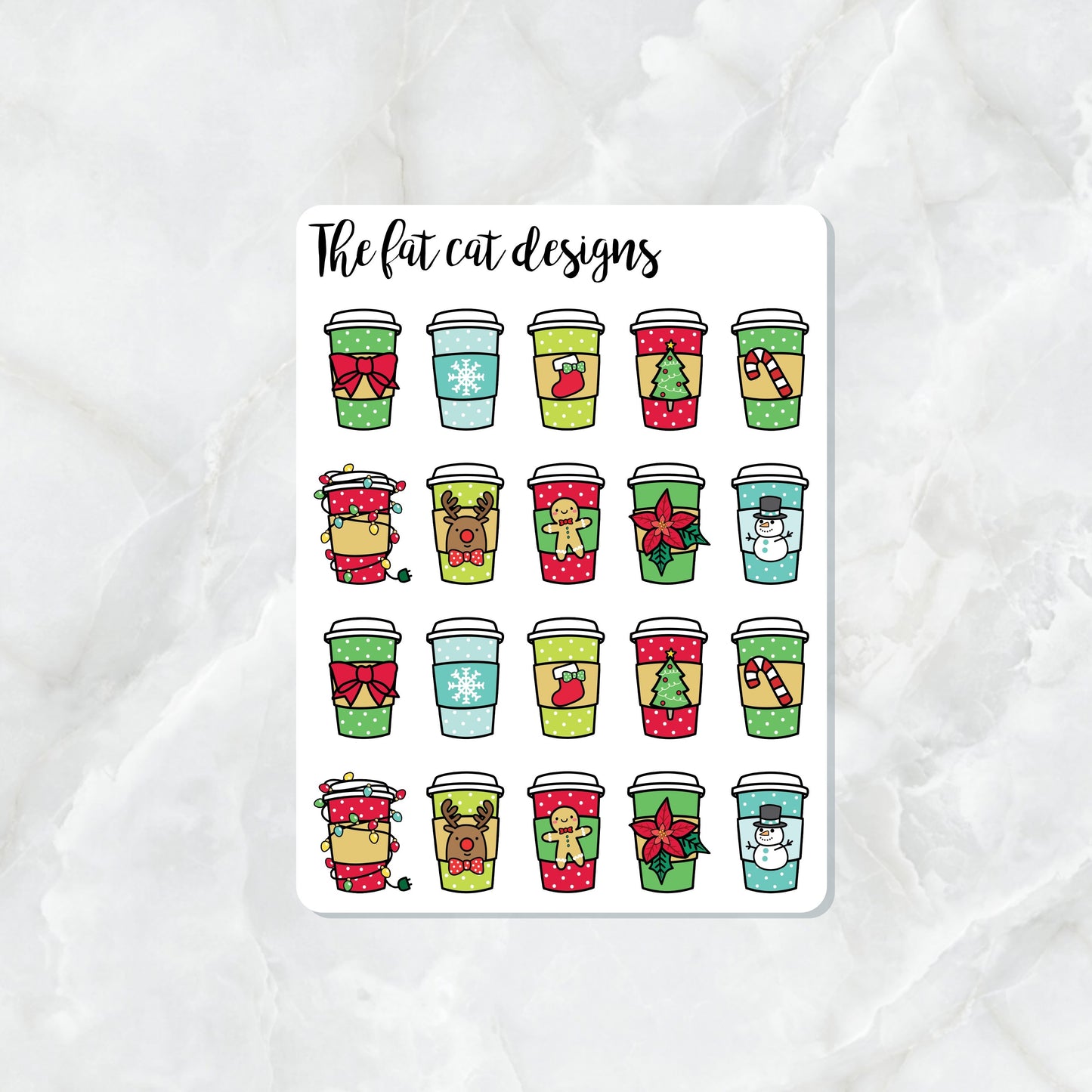 Christmas Holiday Coffee Tea To Go Cups