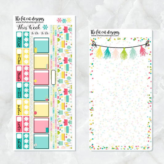 Birthday Celebration Planner Stickers for the Hobonichi Weeks