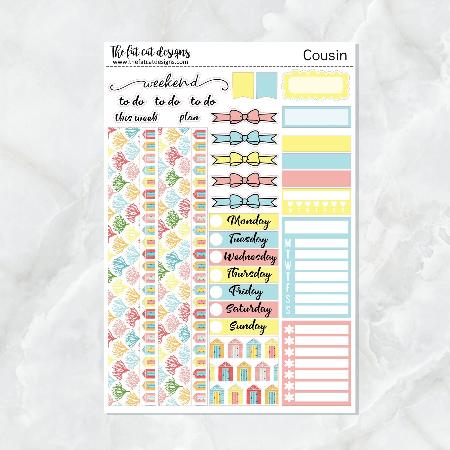 Beach Days Summer Vacation Planner Stickers Hobonichi Cousin