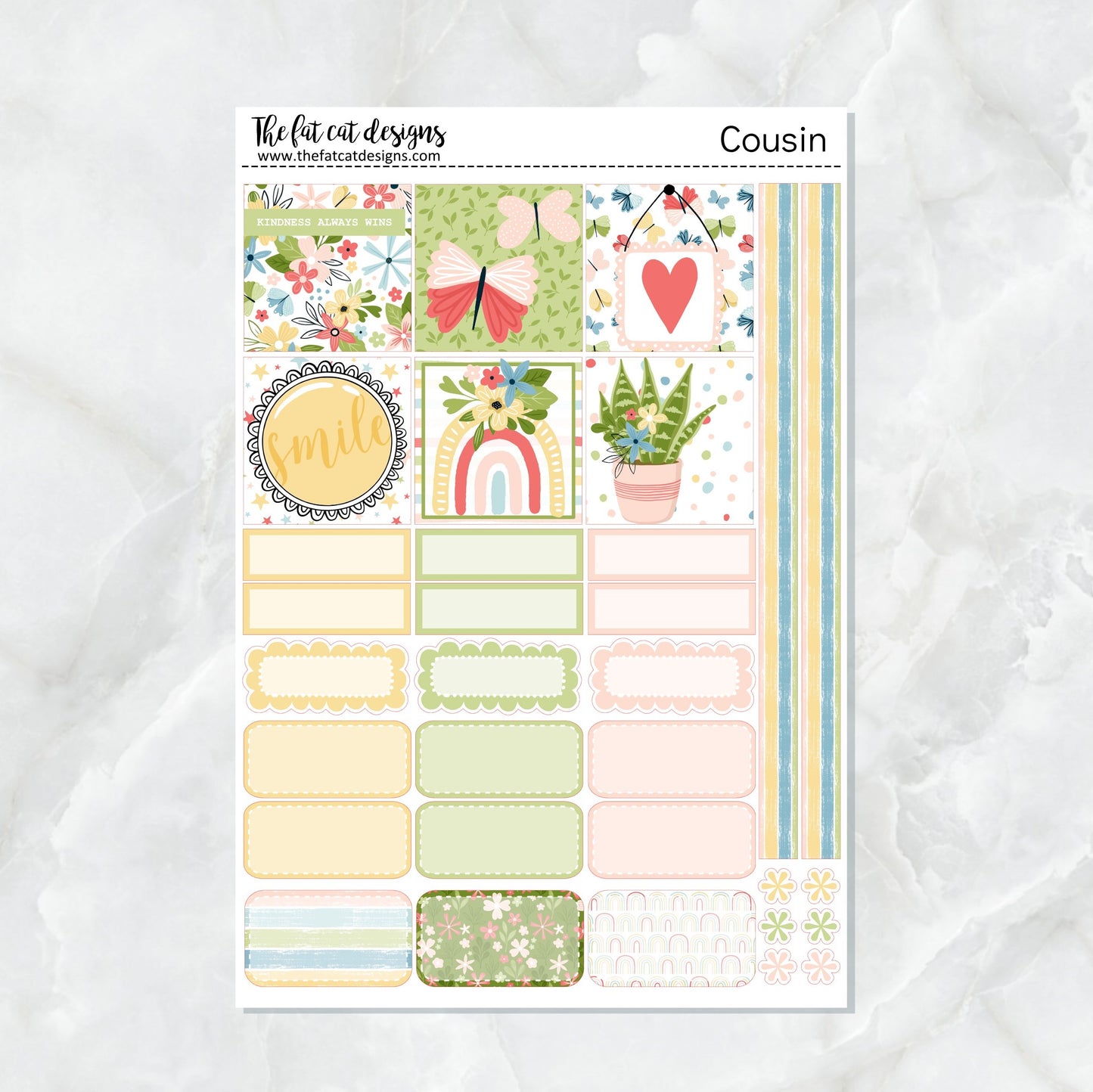 Beautiful Spring Weekly Planner Sticker Kit for the Hobonichi Cousin