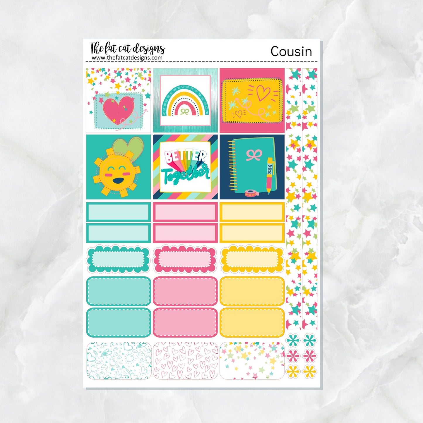 Better Together West Coast Planners WCP Event Weekly Planner Sticker Kit for the Hobonichi Cousin