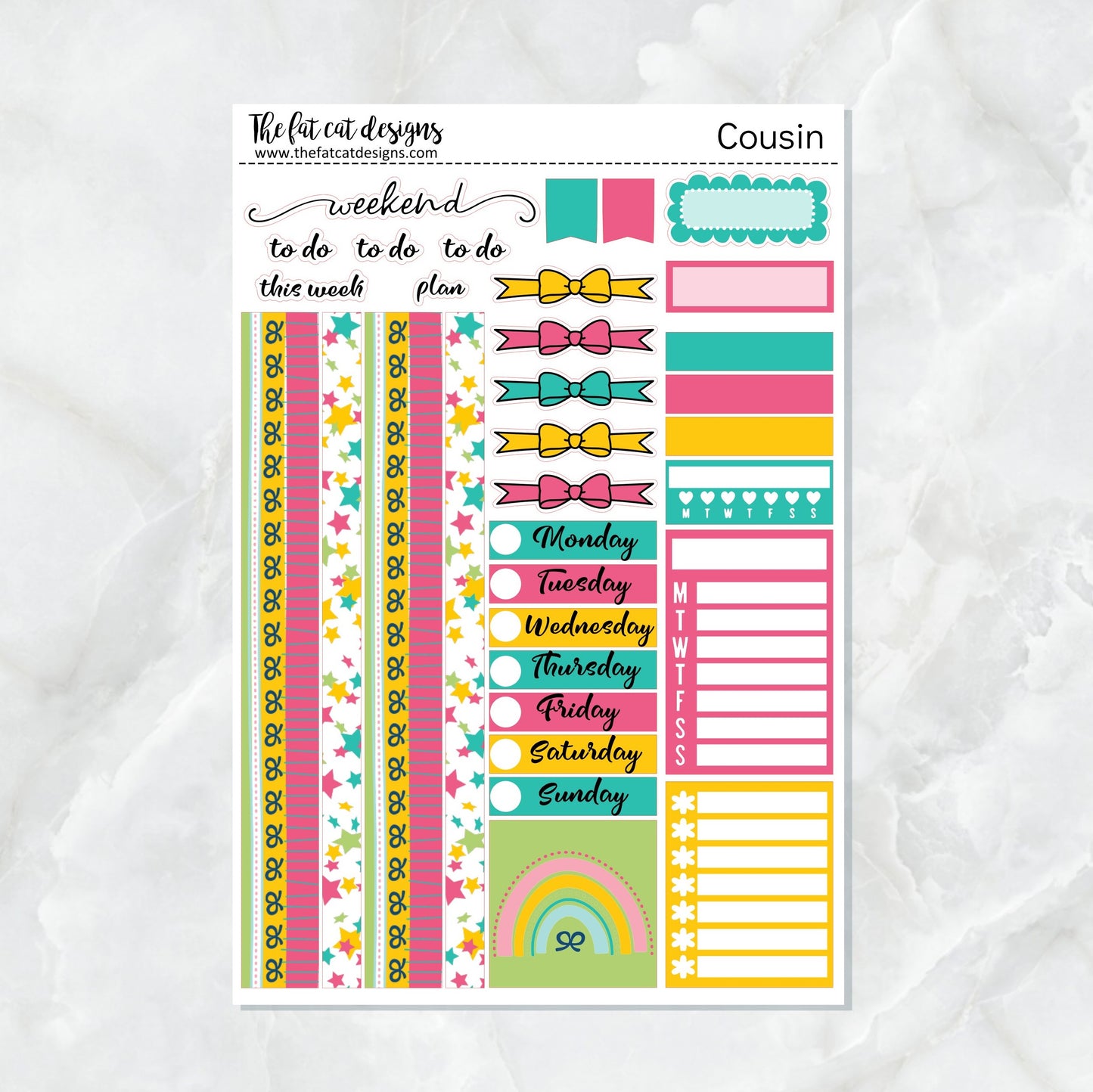 Better Together West Coast Planners WCP Event Weekly Planner Sticker Kit for the Hobonichi Cousin