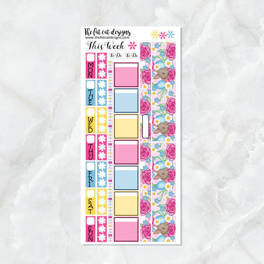 Spring Bunnies Planner Stickers for the Hobonichi Weeks