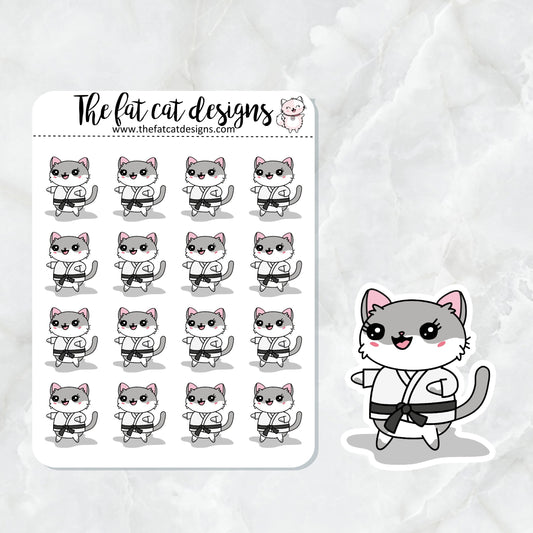 Lily Loves Karate Class Lessons Exclusive Cat Die Cut Sticker Sheet