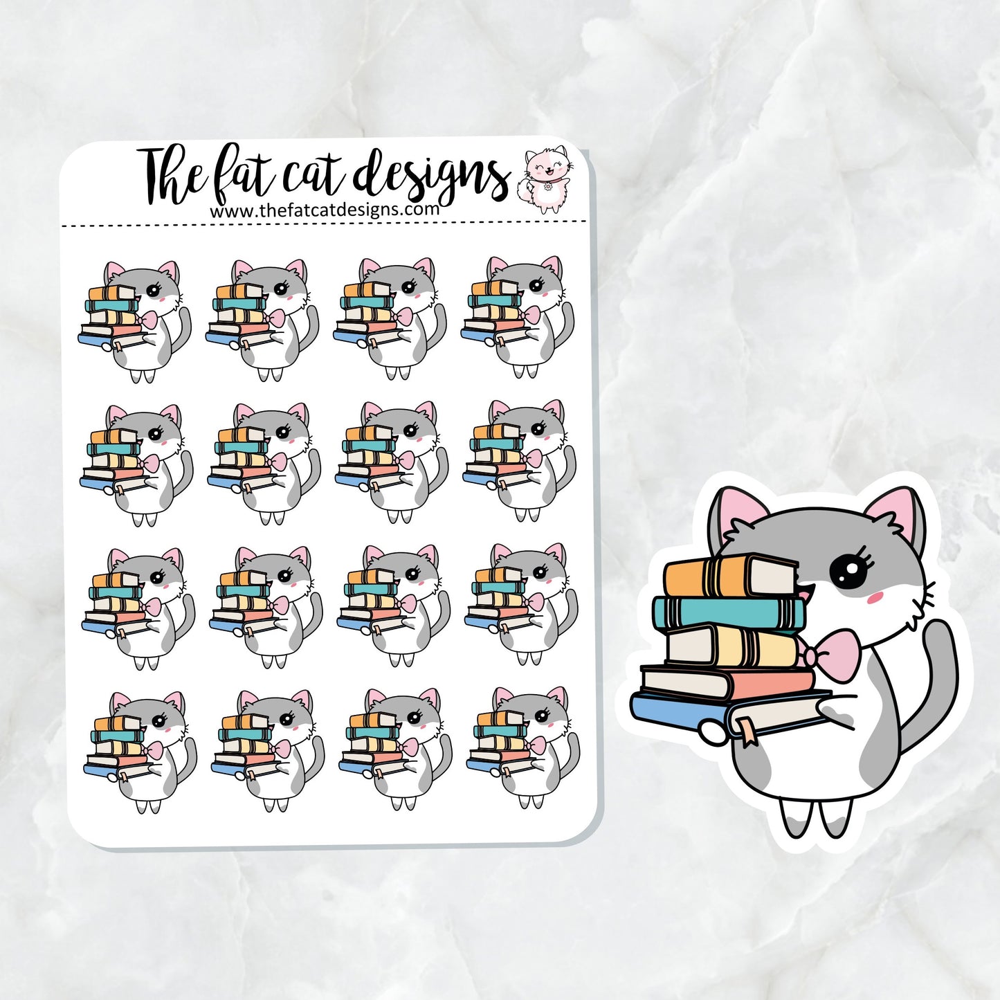 Lily School Books Die Cut and Sticker Sheet Set