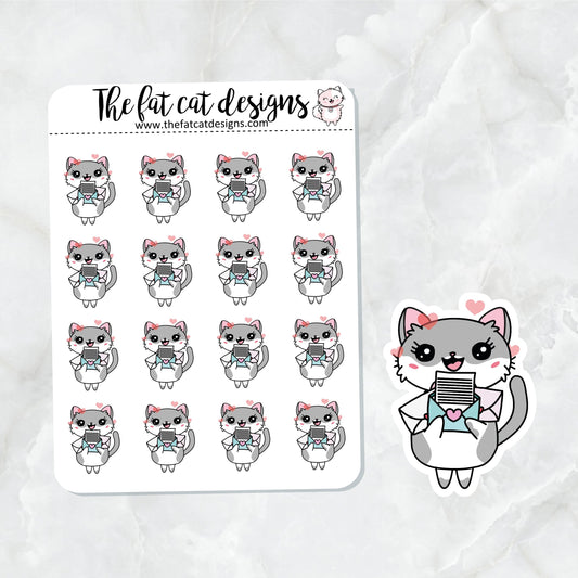 Lily Loves Valentine's Cards Happy Mail Exclusive Cat Die Cut Sticker Sheet