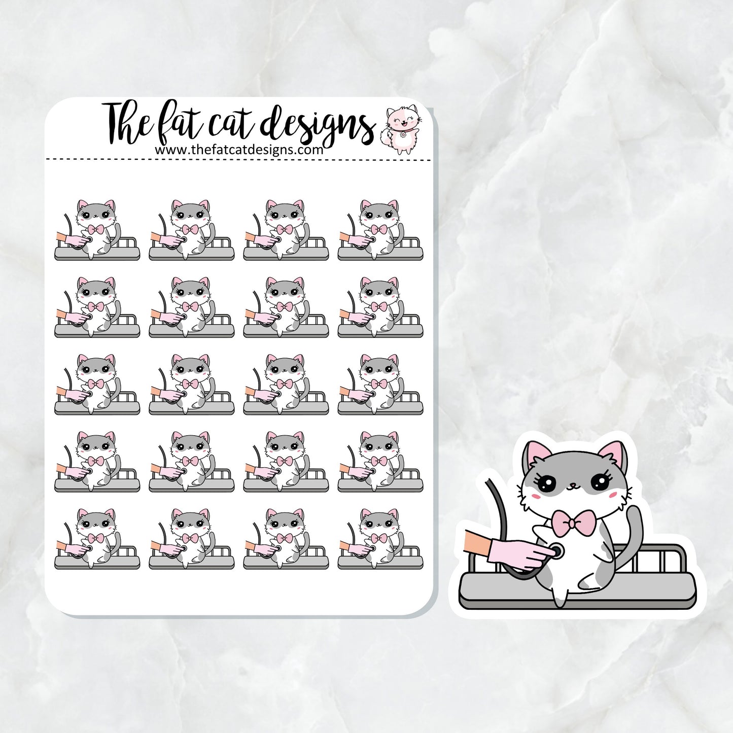 Lily Vet Check Up Appointment Exclusive Cat Die Cut Sticker Sheet