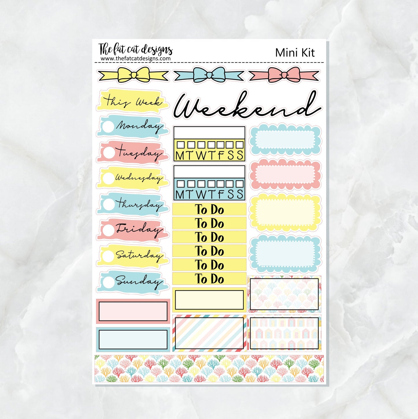 Beach Days Summer Vacation Planner Stickers Mini Kit Printpression B6