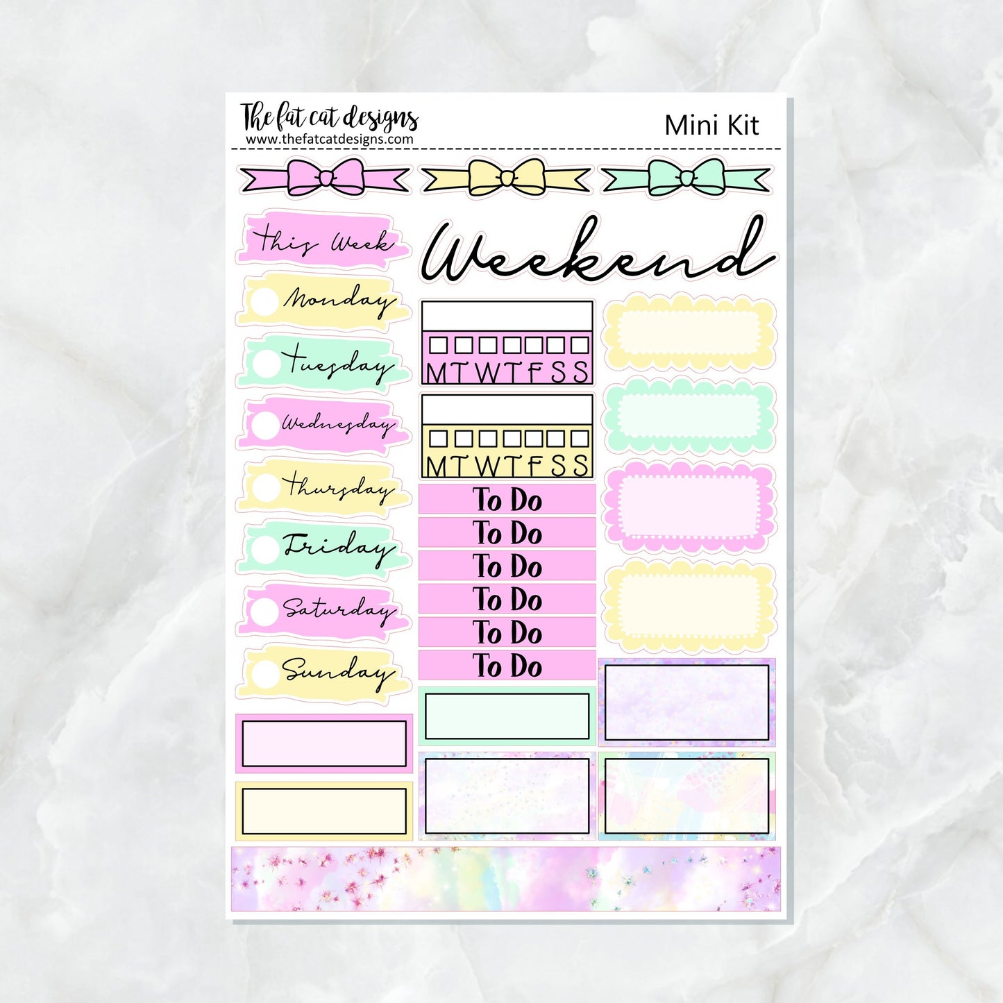 Care Bears Mini Planner Sticker Kit for the Printpression B6 Travelers Notebooks