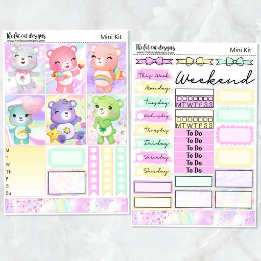 Care Bears Mini Planner Sticker Kit for the Printpression B6 Travelers Notebooks