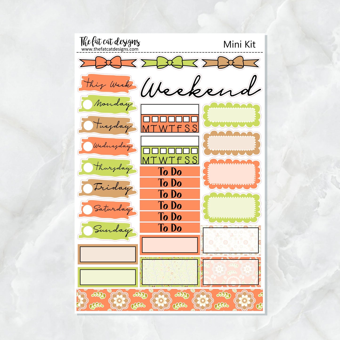 Fall Fun with Flora Lily and Bud Planner Stickers Mini Kit Printpression B6