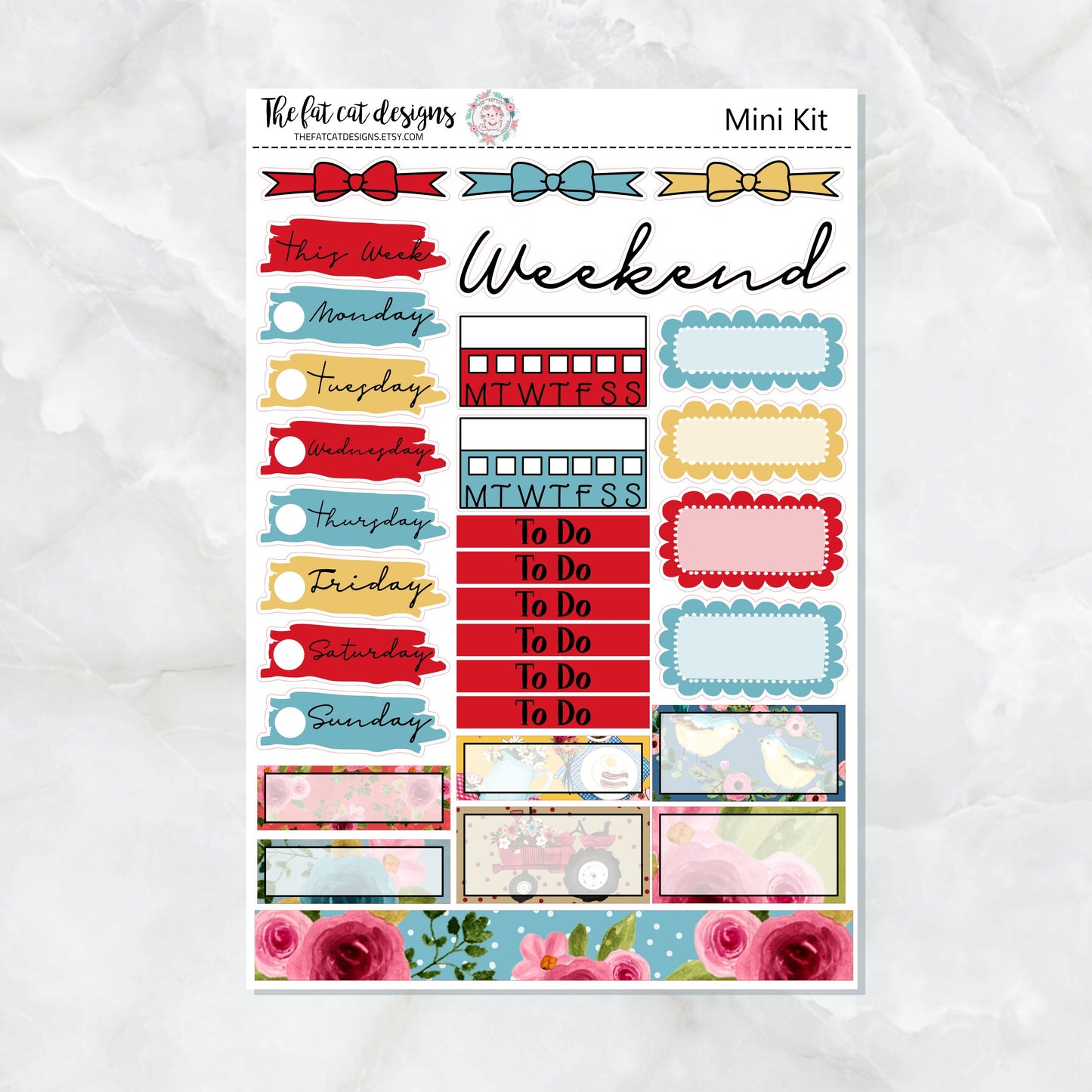 Farm Sweet Farm Mini Planner Sticker Kit for the Printpression B6 Travelers Notebooks