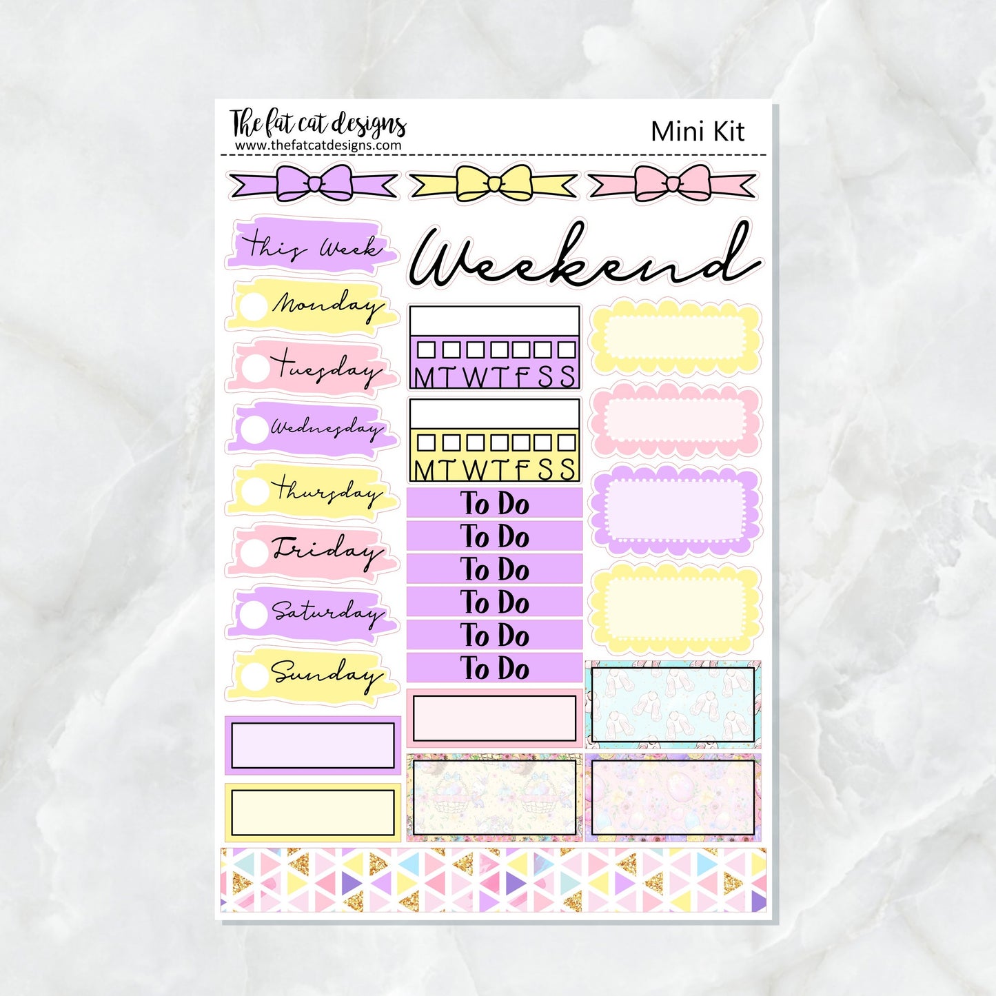 Hoppy Easter Mini Planner Sticker Kit for the Printpression B6 Travelers Notebooks