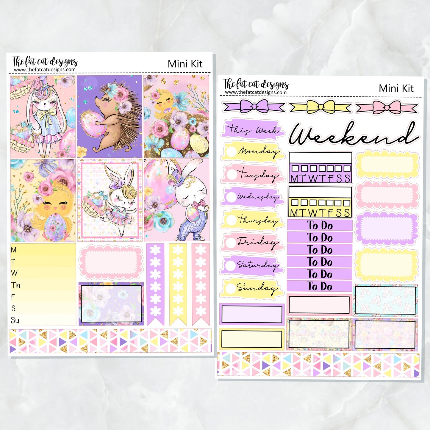 Hoppy Easter Mini Planner Sticker Kit for the Printpression B6 Travelers Notebooks