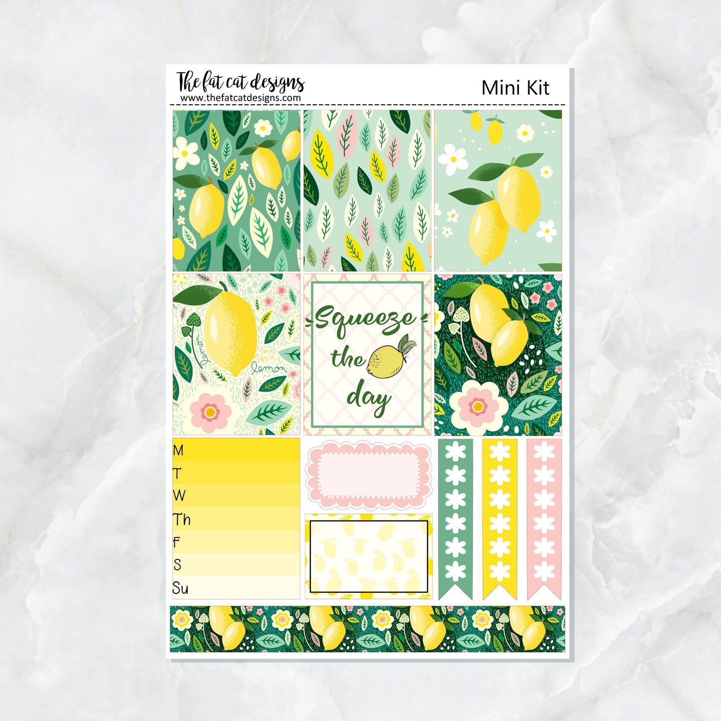 Summer Lemons Planner Stickers Mini Kit Printpression B6