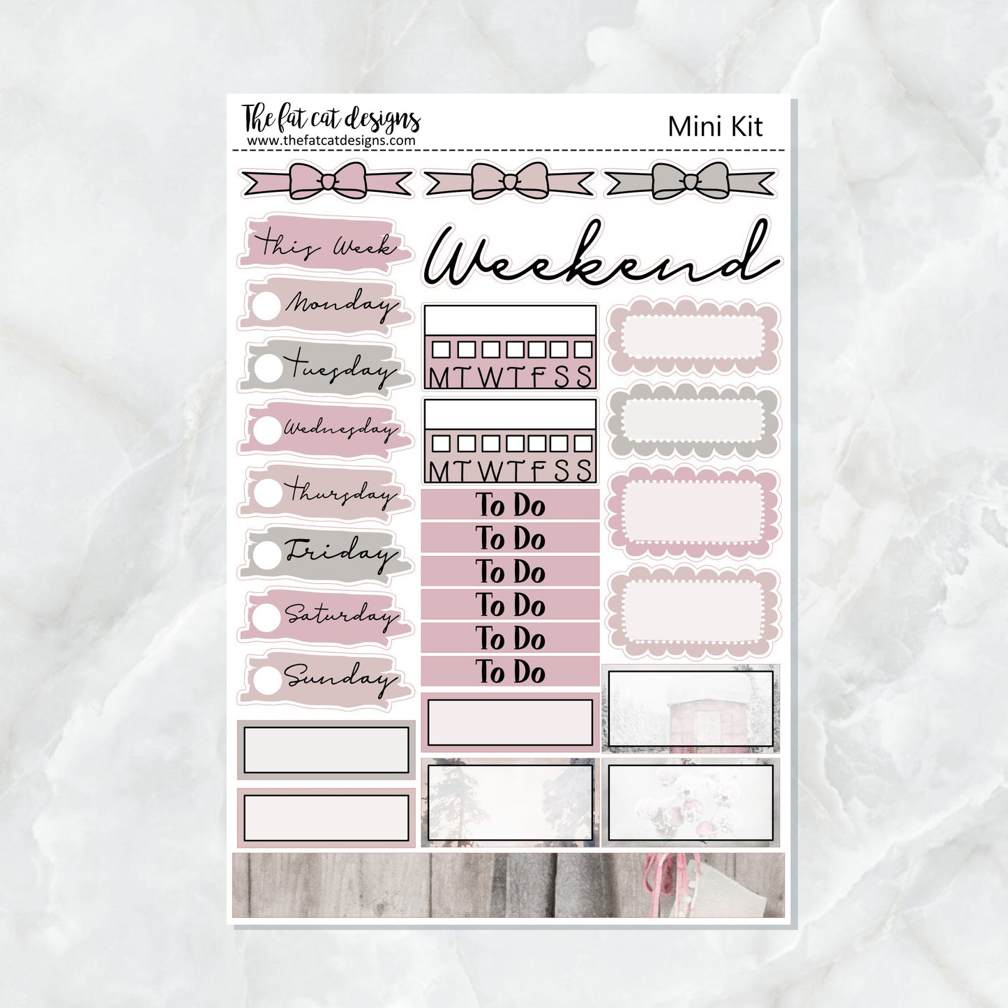 Winter on the Farm Mini Planner Sticker Kit for the Printpression B6 Erin Condren Travelers Notebooks
