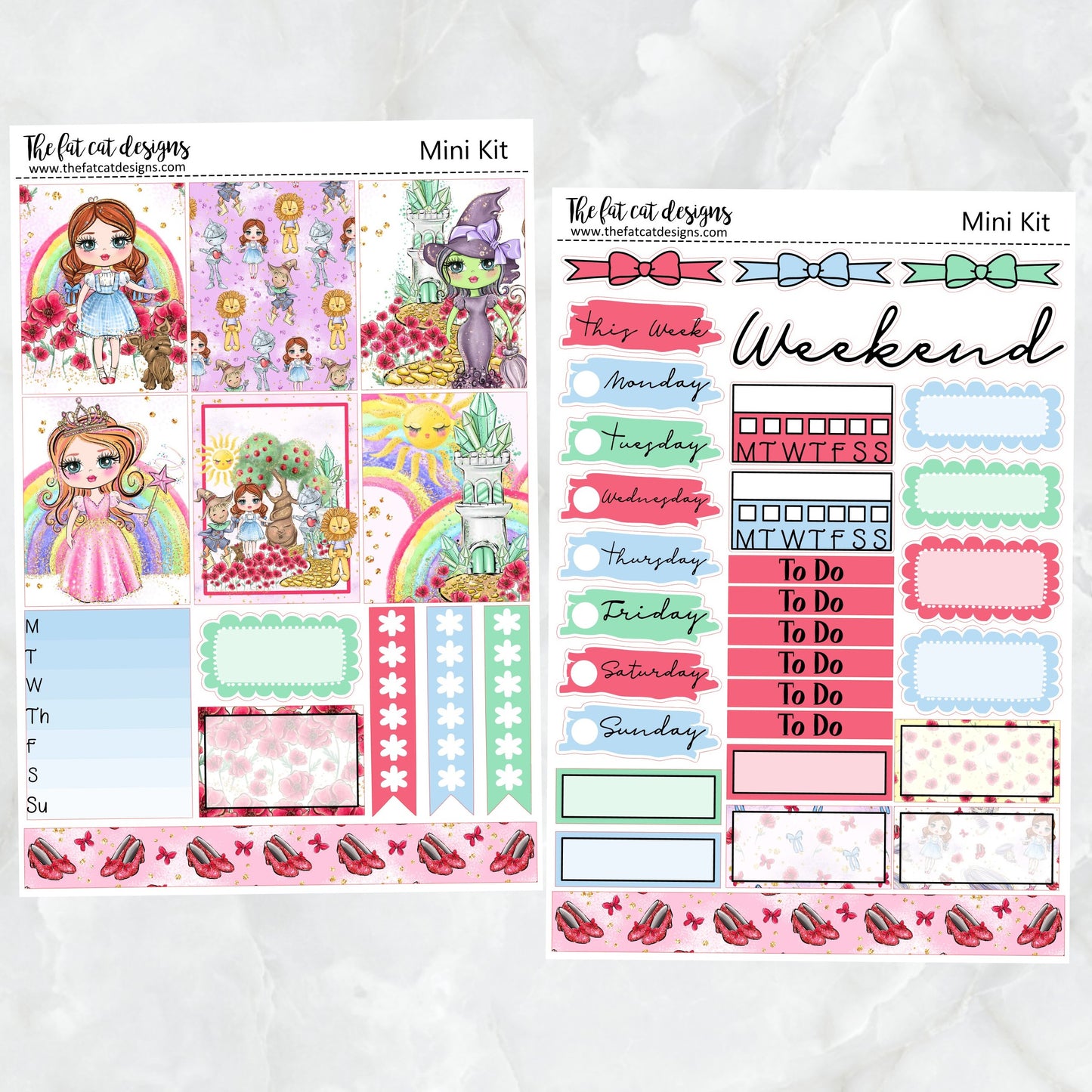 Wizard of Oz Planner Stickers Mini Kit Printpression B6