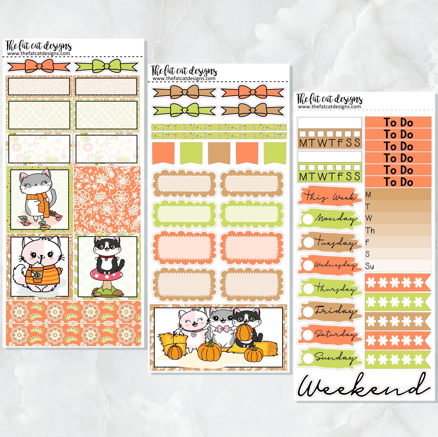 Fall Fun with Flora Lily and Bud Planner Stickers Printpression Weeks