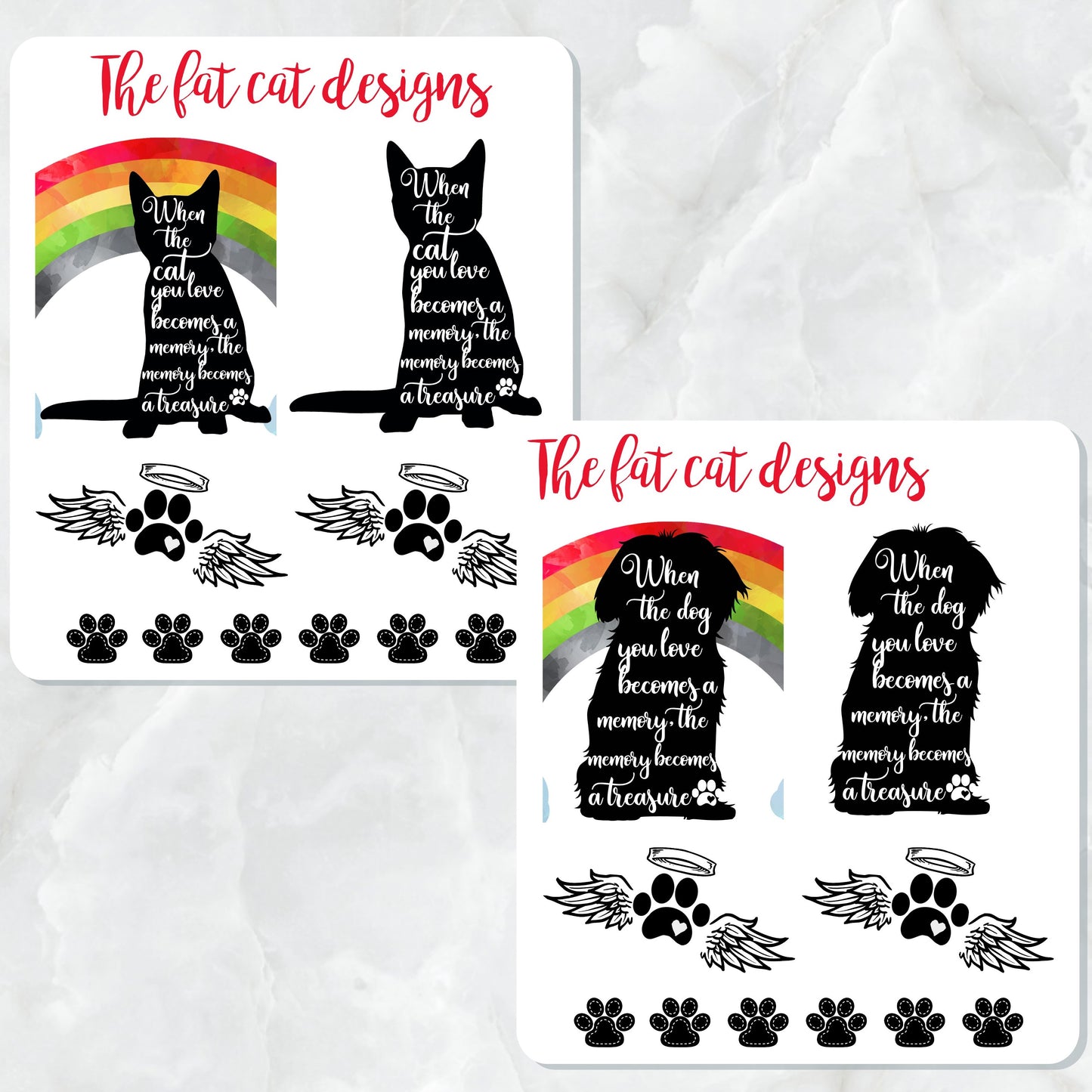 Dog Cat Pet Memorial Rainbow Bridge Planner Stickers for Happy Planner Filofax Plum Paper Planners