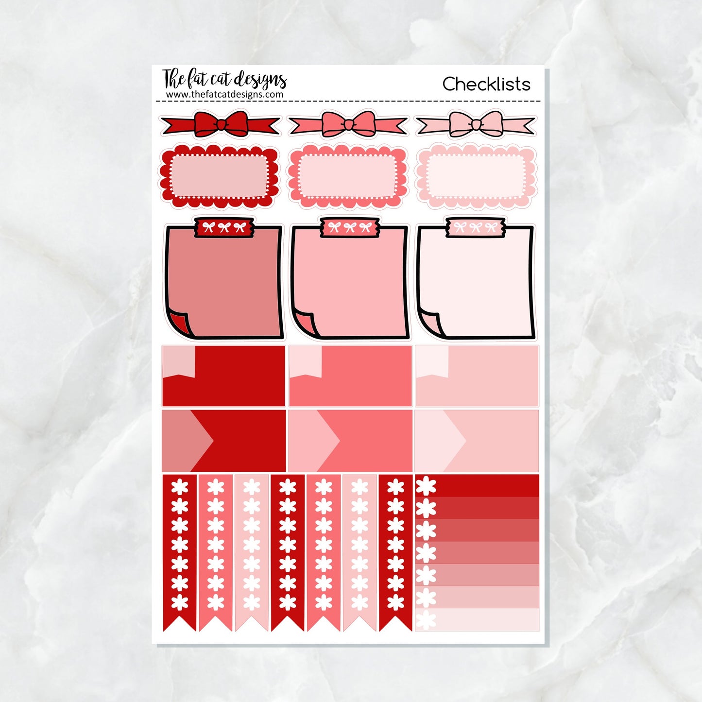 Red Poppies Planner Stickers Standard Weekly Kit