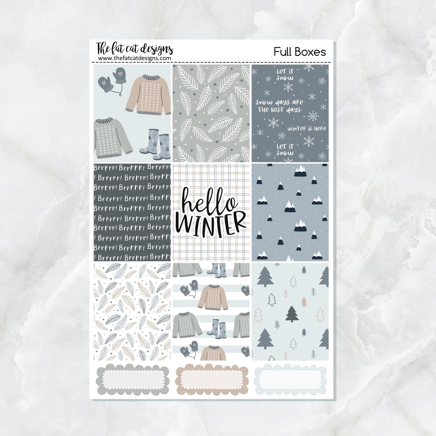 Winter Days Planner Stickers Standard Weekly Kit