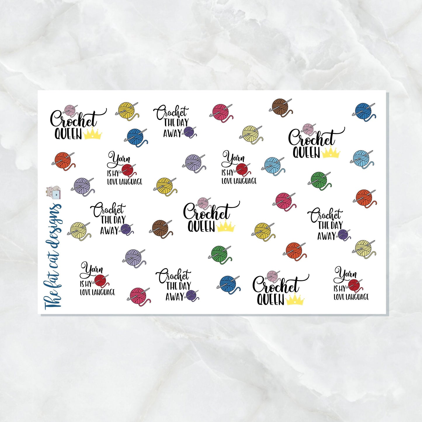 Crochet Quotes Decorative Planner Sticker Sheet for Filofax Plum Paper Happy Planner Recollections Travelers Notebooks