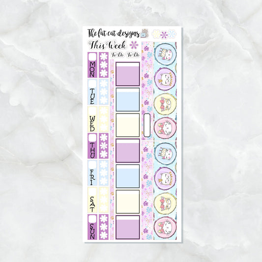 Cattitude Cute Cat Planner Stickers for the Hobonichi Weeks