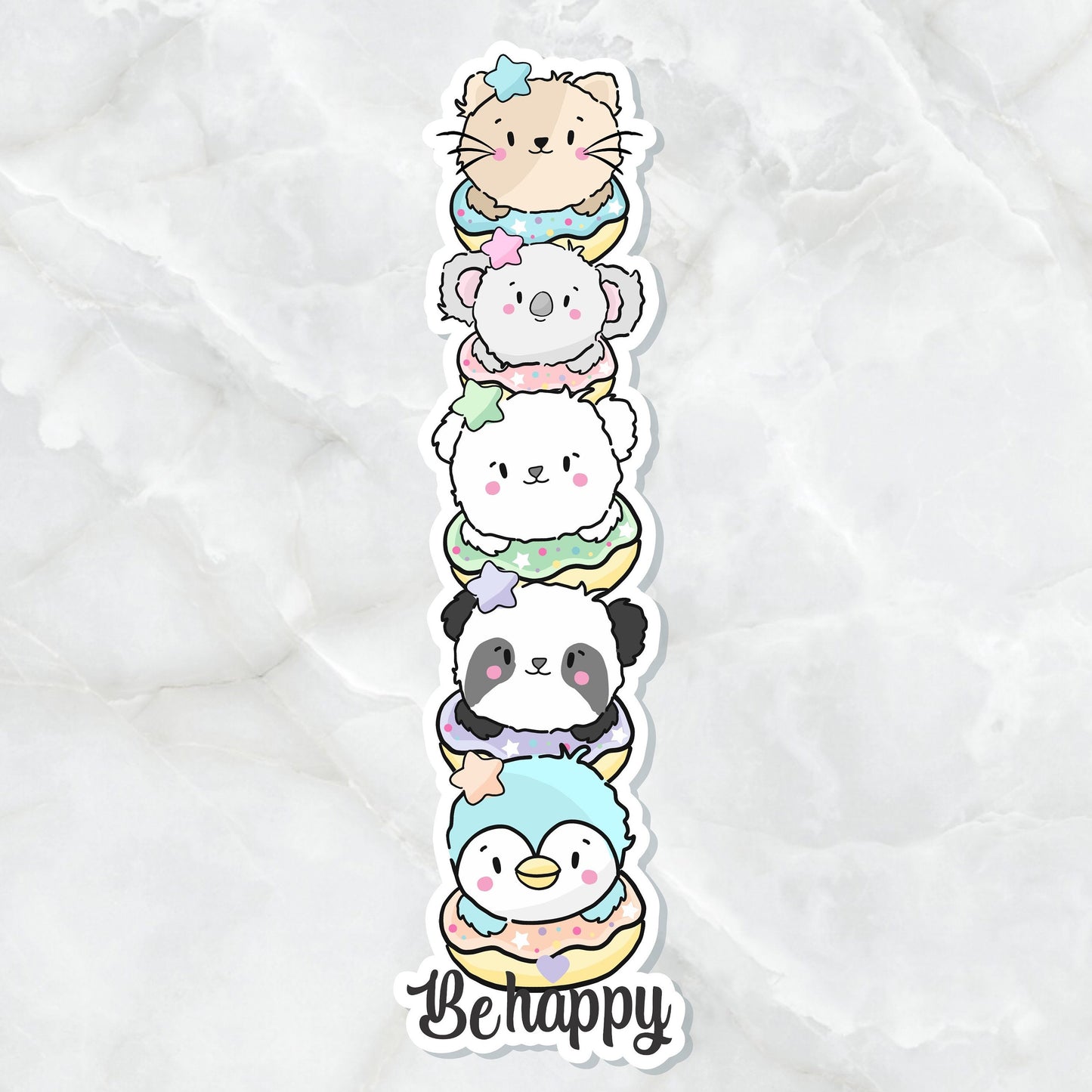 Donuts Stacked Doughnut Animals Die Cut Planner Bookmark for Hobonichi Weeks Travelers Notebooks Happy Planner