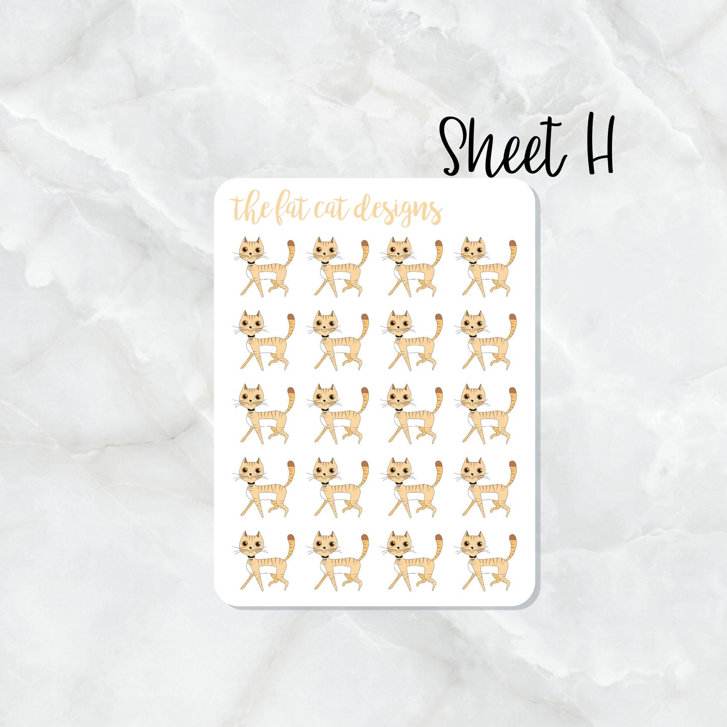 Cute Cats Variety Mini Sticker Sheets for Personal Planner Happy Planner Bullet Journal Travelers Notebook