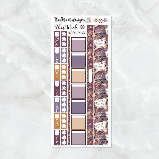 Thanksgiving Turkeys Planner Stickers for the Hobonichi Weeks