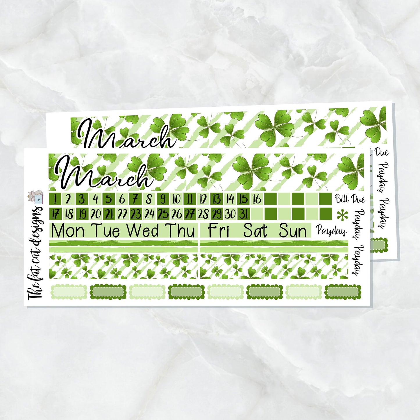 March Monthly Planner Sticker Kit for the Printpression PP Weeks