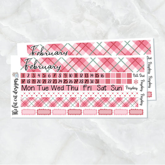 February Monthly Planner Sticker Kit for the Printpression PP Weeks