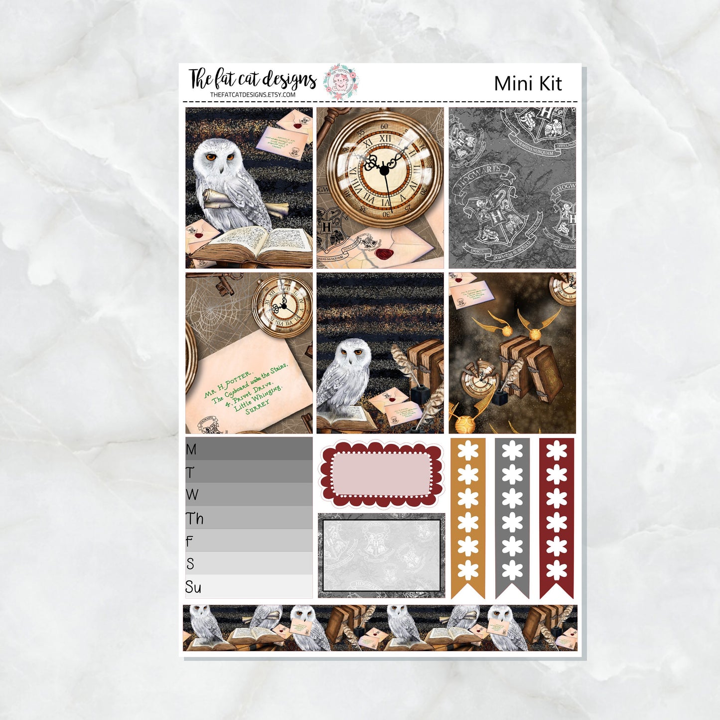 Wizard Happy Mail Mini Planner Sticker Kit for the Printpression B6 Travelers Notebooks