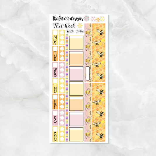 Queen Bee Honey Spring Planner Stickers for the Hobonichi Weeks