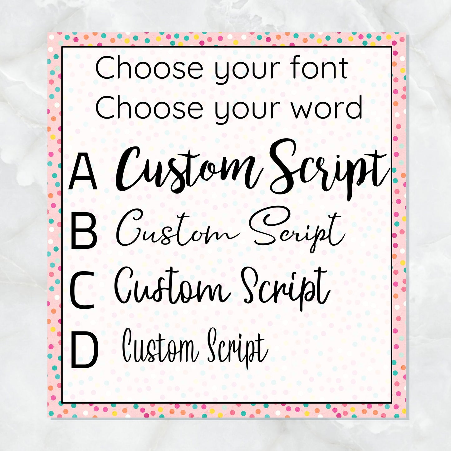 Custom Script lettering Planner Stickers for Happy Planner Hobonichi Bullet Journal Travelers Notebooks